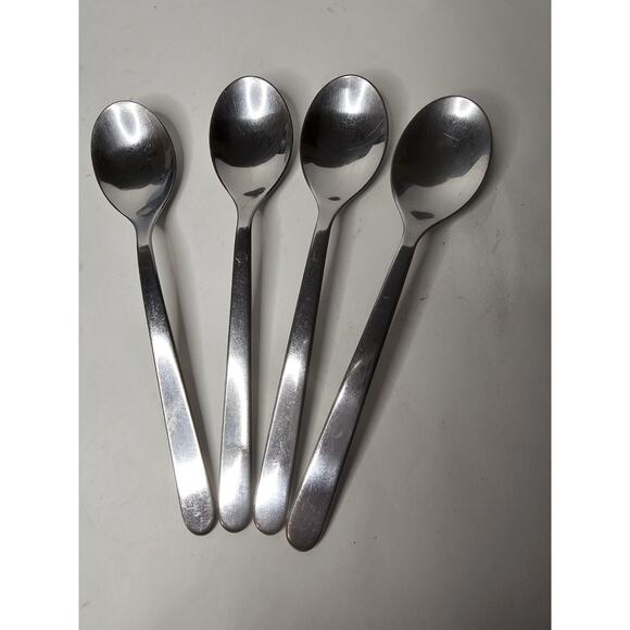 Ikea 224 58 Stainless Soup Spoons Set Of Four Minimalist Pattern - Picture 1 of 6